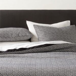 CB2 (Crate & Barrel) *Standard* Varra Organic Sham Set Black & White